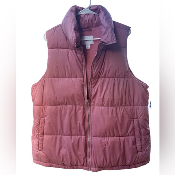 Old Navy Jackets & Blazers - Dusty Rose Puffer Vest XL Lightweight Quilted Zip Jacket